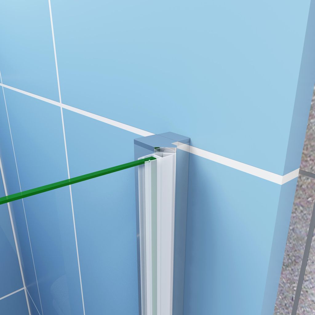 190cm chrom Armatur Aluminium-Rahmen dushe Zubehör Duschtür