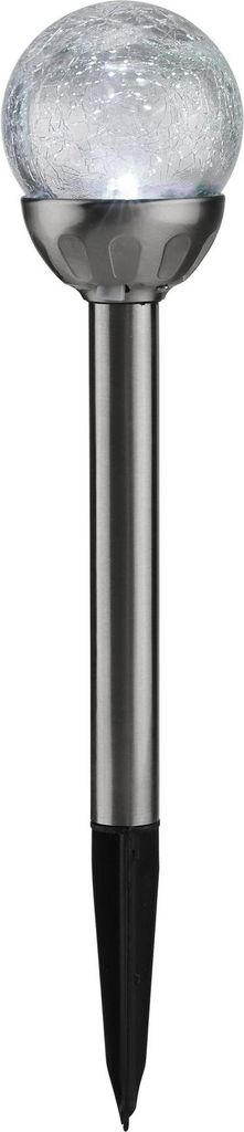 LED Solarlampe mit Glaskugel, m.Crackle- Effekt,Farbwechsel-und weiß LED