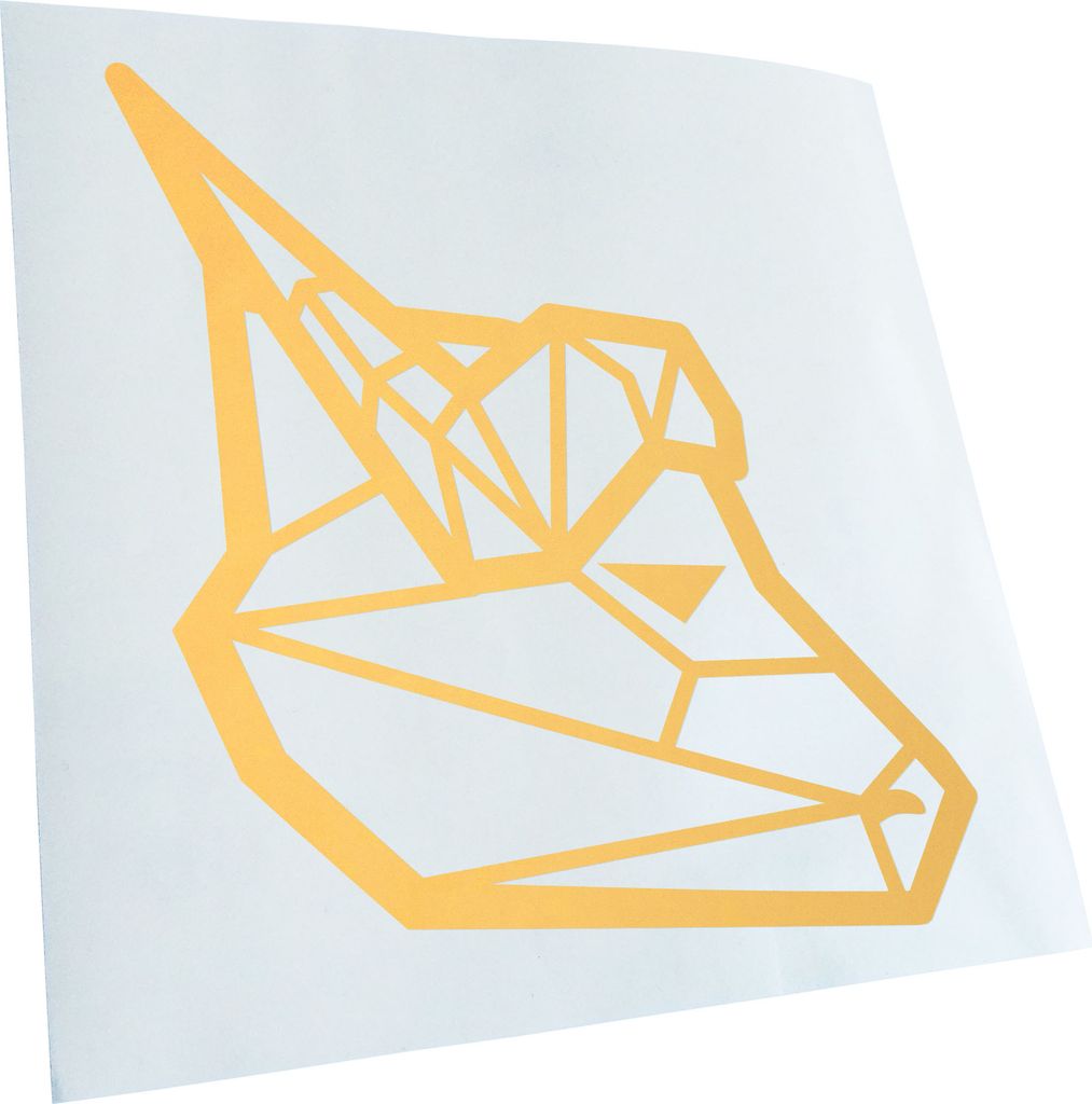 Kiwistar - Autoaufkleber - Wasserbüffel Polygon - Gelb - 11x10cm - Aufkleber für Auto, Laptop, Fahrrad, LKW, Motorrad mehrfarbig JDM Decal Racing