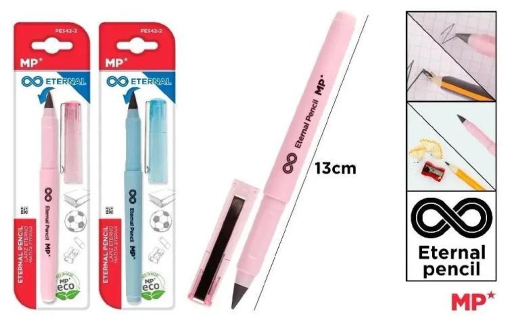 Ewiger Bleistift mit rosa Kappe – MP Main Paper Produktbild 