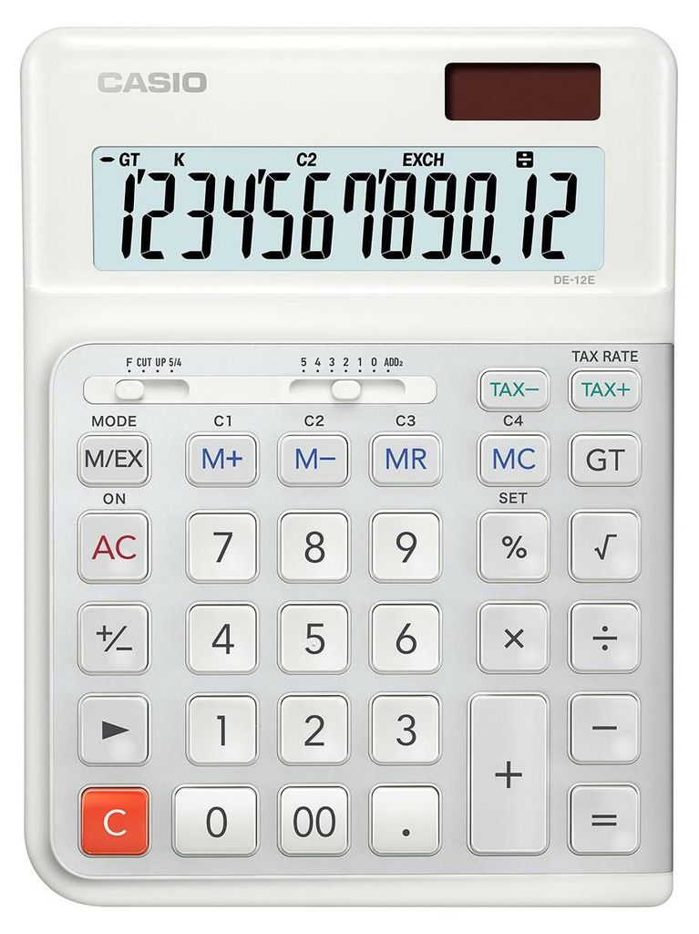 Casio DE-12E-WE Taschenrechner Desktop Einfacher Zdjęcie produktu 