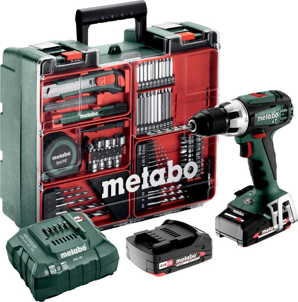 Metabo Akku Bohrschrauber BS 18 LT Set 18V mit Akkus u.ladegerät (602102600)