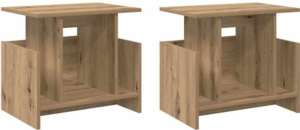 vidaXL TV-Ständer 2 pcs Artisan-Eiche 50 x 35 x 45 cm Holzwerkstoff