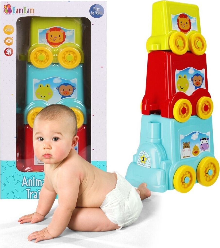 Lernspielzeug Tierzug für Kinder ab 6 Monaten Bam Bam Produktbild 