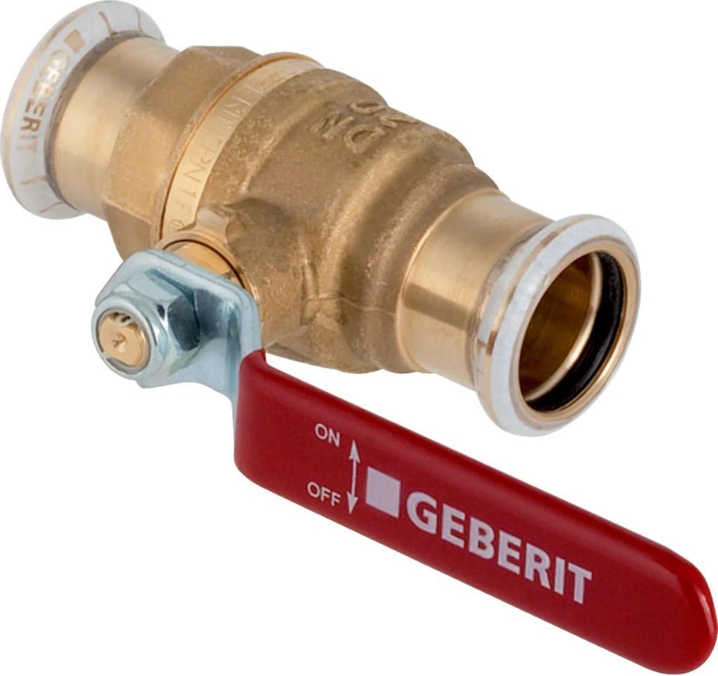 Geberit GE Mapress, Aufputz-Kugelhahn, d18mm, Messing, Hebel, NPW, 1 Stk.