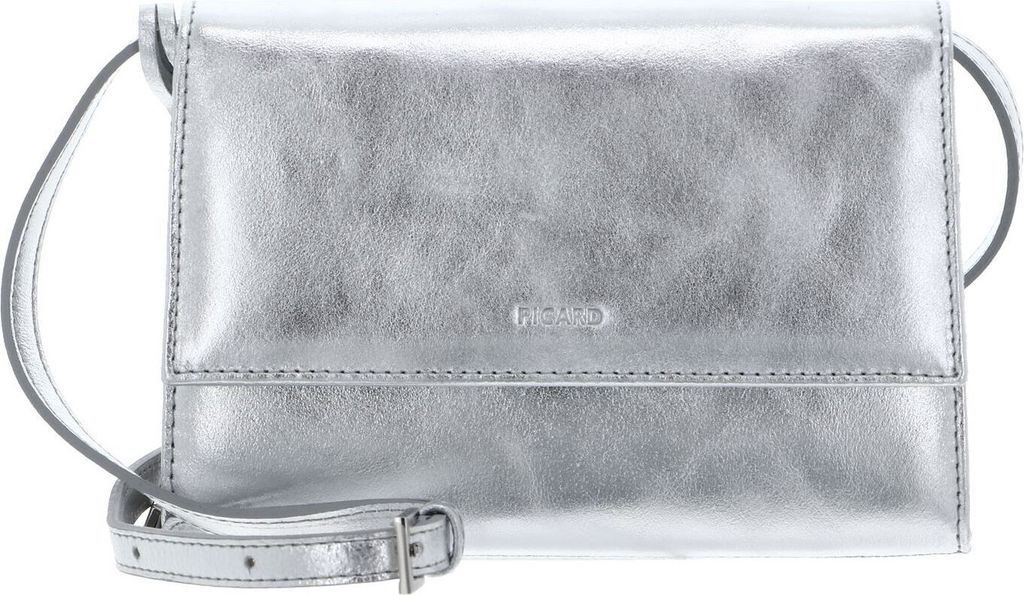 PICARD Leder Umhängetasche Clutch Auguri Shoulderbag With Flap Silber silberfarben