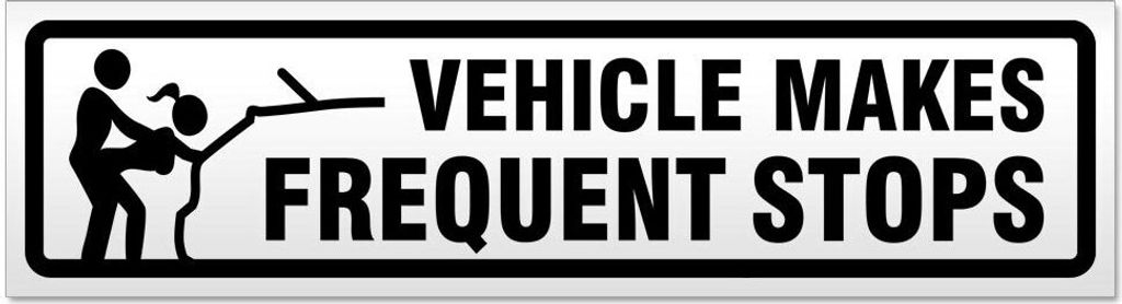 Kiwistar Frequent Stops Girls Magnetschild Schild magnetisch - 30cm Schwarz - Magnetfolie für Auto PKW Kfz