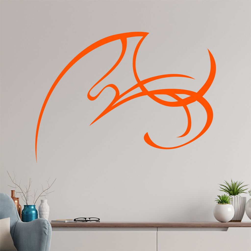 Tribal geschwungen Wandtattoo in 6 Größen - Wandaufkleber Wall Sticker - Dekoration, Küche, Wohnzimmer, Schlafzimmer, Badezimmer