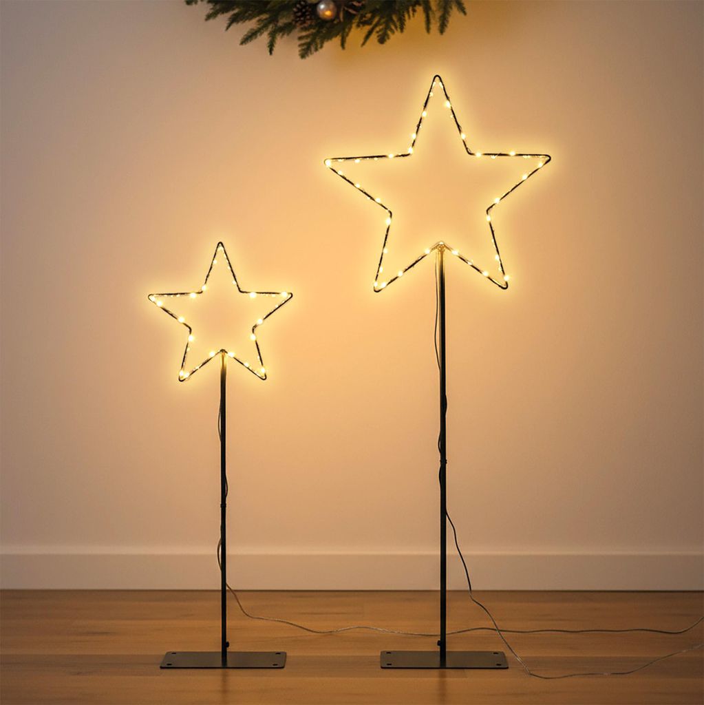 MARELIDA LED-Stern Für Außen »LED Stern Leuchtstern Metallstern 300 LED H: 38cm Weihnachtsdeko Fuer Aussen S0w540uw
