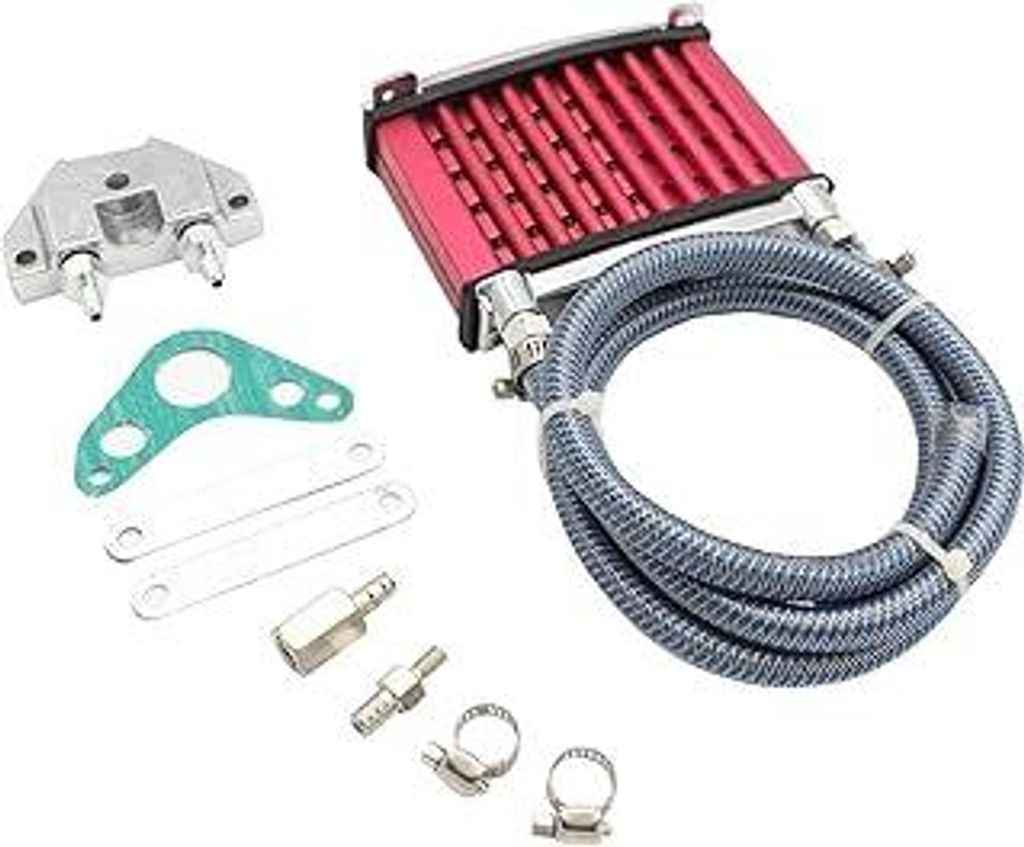 Namvo Universal Motorrad Motor ?lkühler Kühler Kühler Für 50ccm 70ccm 90ccm 110ccm 125ccm Dirt Pit Bike ATV Rot
