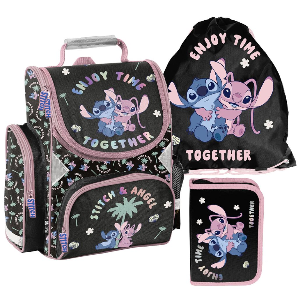 Schulrucksack Mädchen Jungen Motiv LILO & STITCH 3 T Set Produktbild 