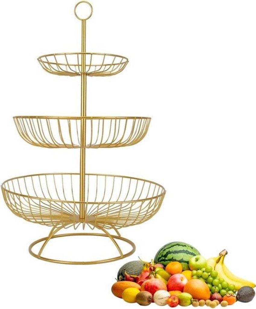 Moderna fruttiera a 3 ripiani per la decorazione della Immagine del prodotto 