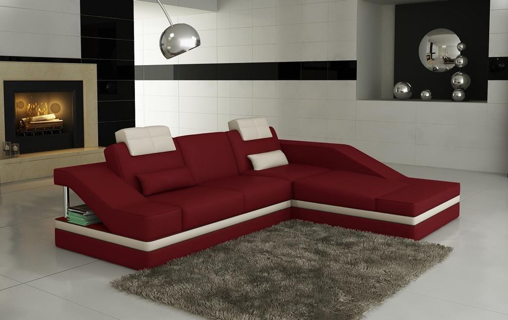 Design Ecken Polster Eck Sofa XXL BigCouch Leder Sofas Garnitur Wohnlandschaft