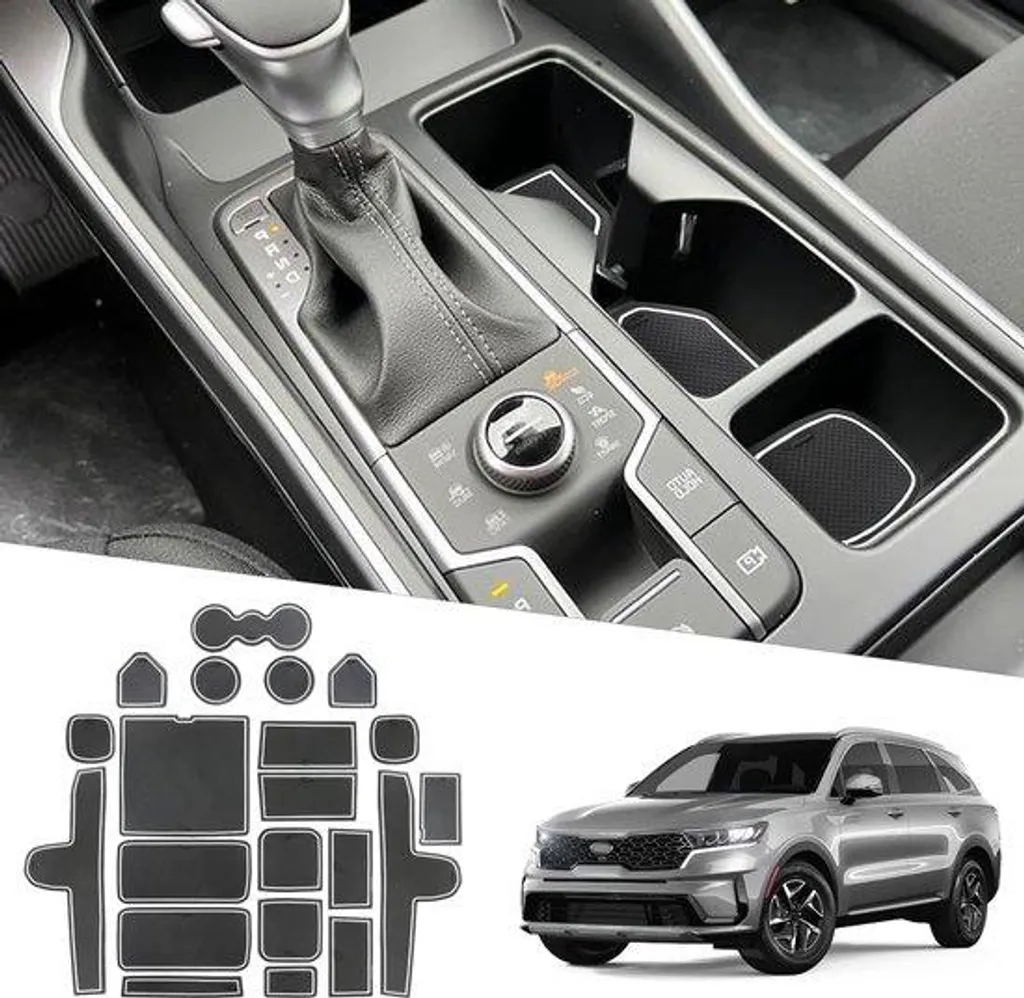 Tapis de sol PVC pour Kia Sorento MQ4 2020-2025 antidérapants noirs
