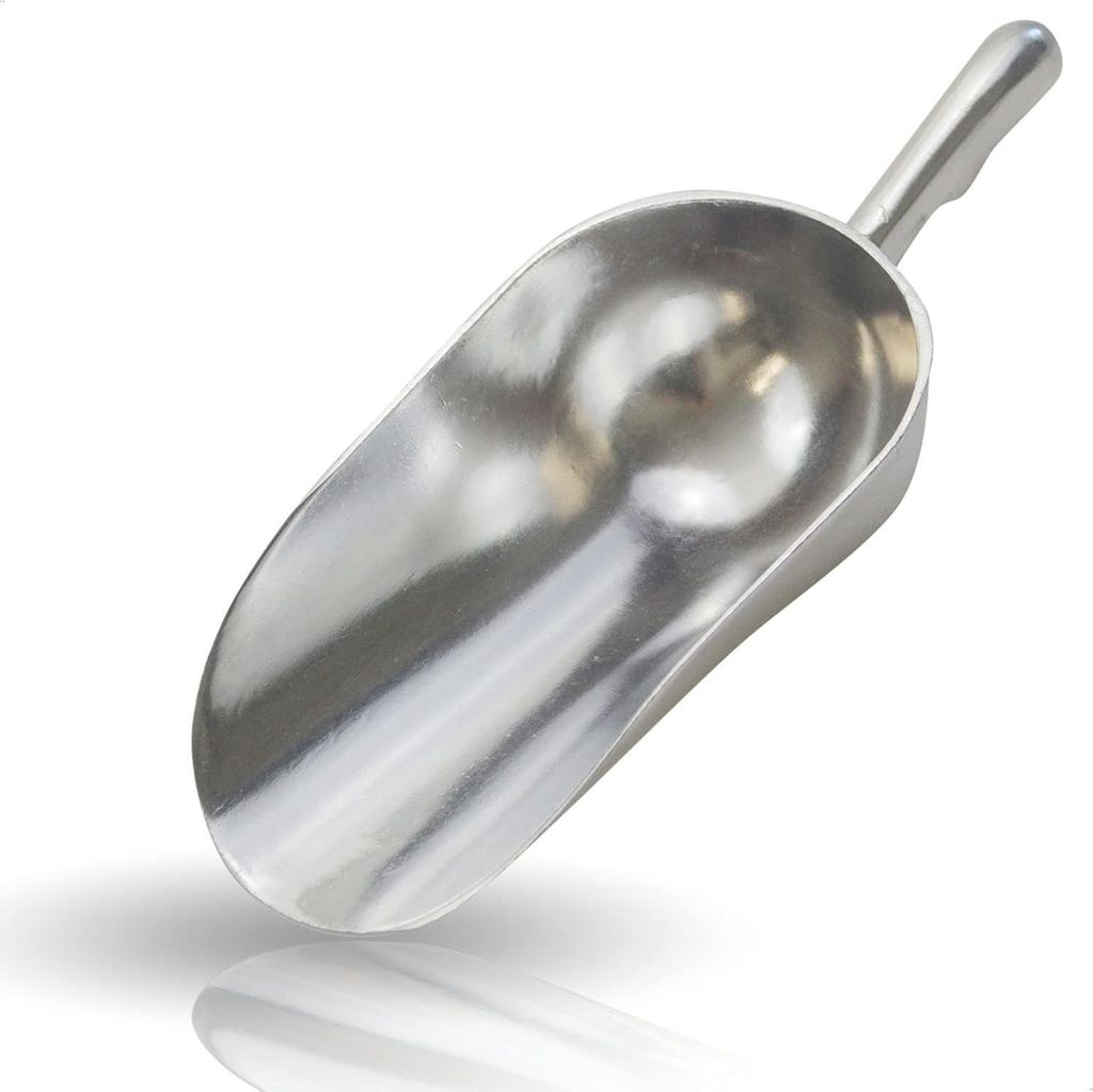 Große Wiegeschaufel - ideal für Lebensmittel - 1 Stück - Aluminium - 22x12 cm