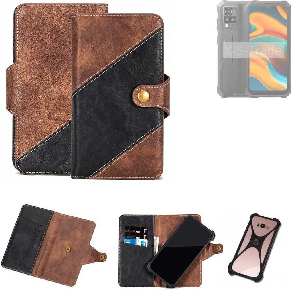 K-S-Trade Handyhülle Schutzhülle Bookstyle Case kompatibel mit Blackview BV4800 Klapphülle Cover Hülle Schutztasche 1x