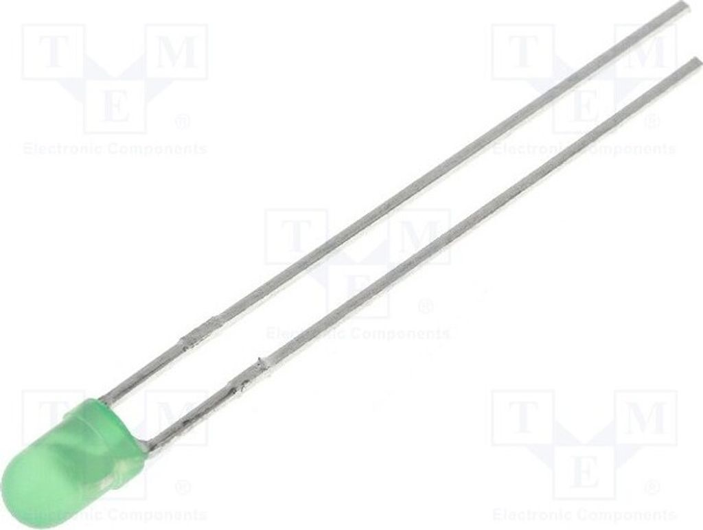 5x LED 60° 8÷32mcd L-934GD LED Dioden THT 3mm grün 3mm