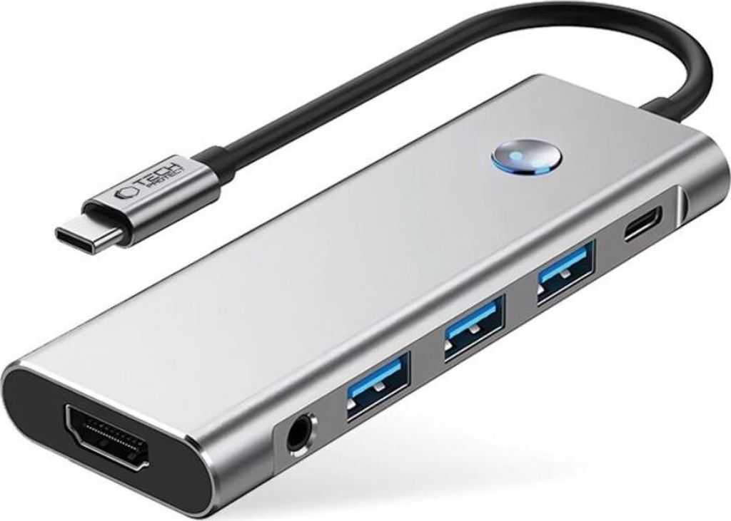 Tech-Protect HB04 HUB Adapter 9in1 USB-C Grau