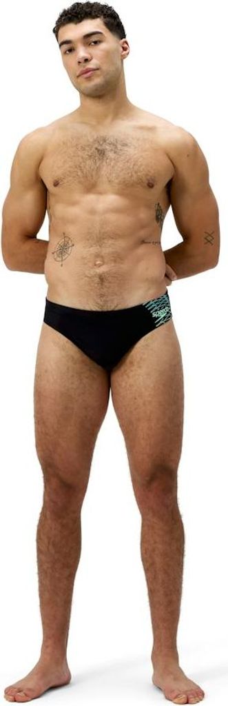 Speedo Medley Logo 7Cm Brf Green Black/Alfalfa Green Black/Alfalfa Green 7