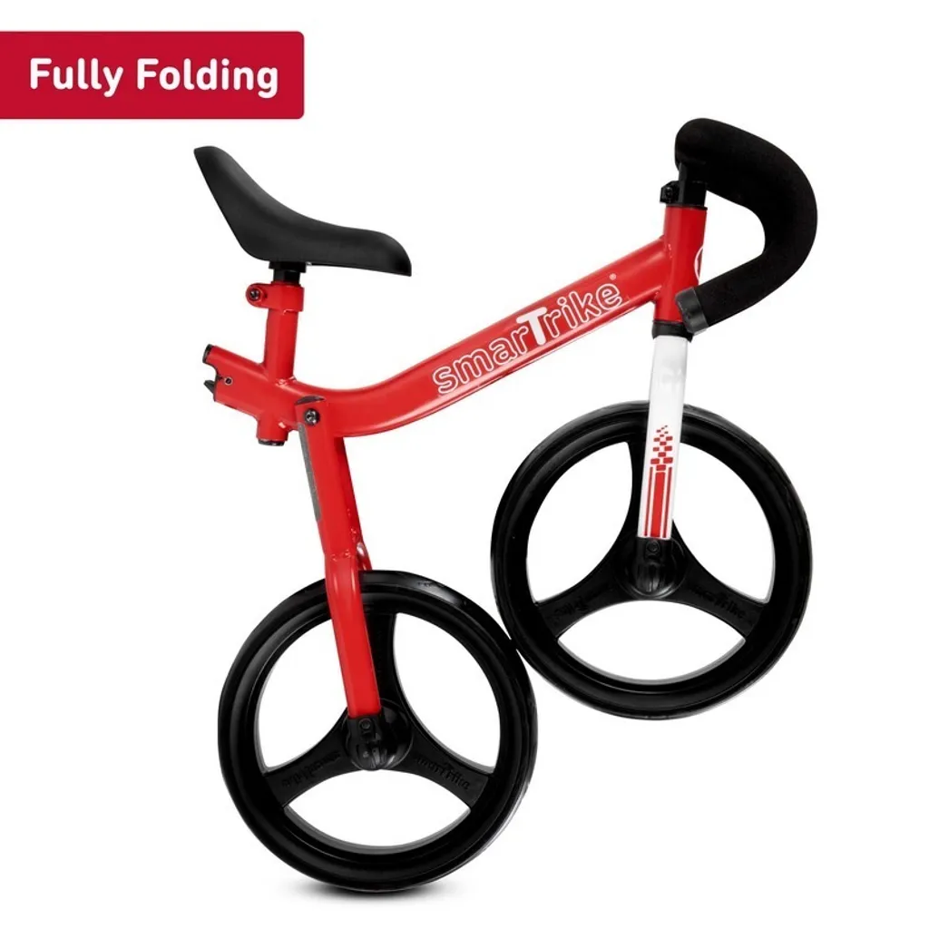 Vélo d'Équilibre Pliable smarTrike - Solution Gain de Place Rouge - 2