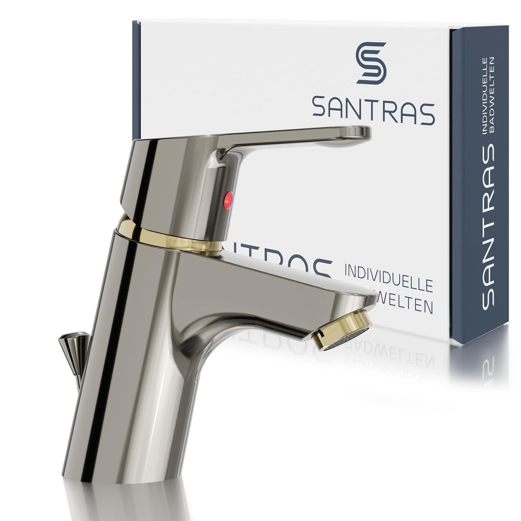 SANTRAS® Waschtischarmatur Magis in Aranja / Edelmessing Produktbild 