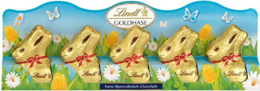 Wydrążona figurka Lindt Mini Gold Bunny z czekolady z mleka Zdjęcie produktu 3