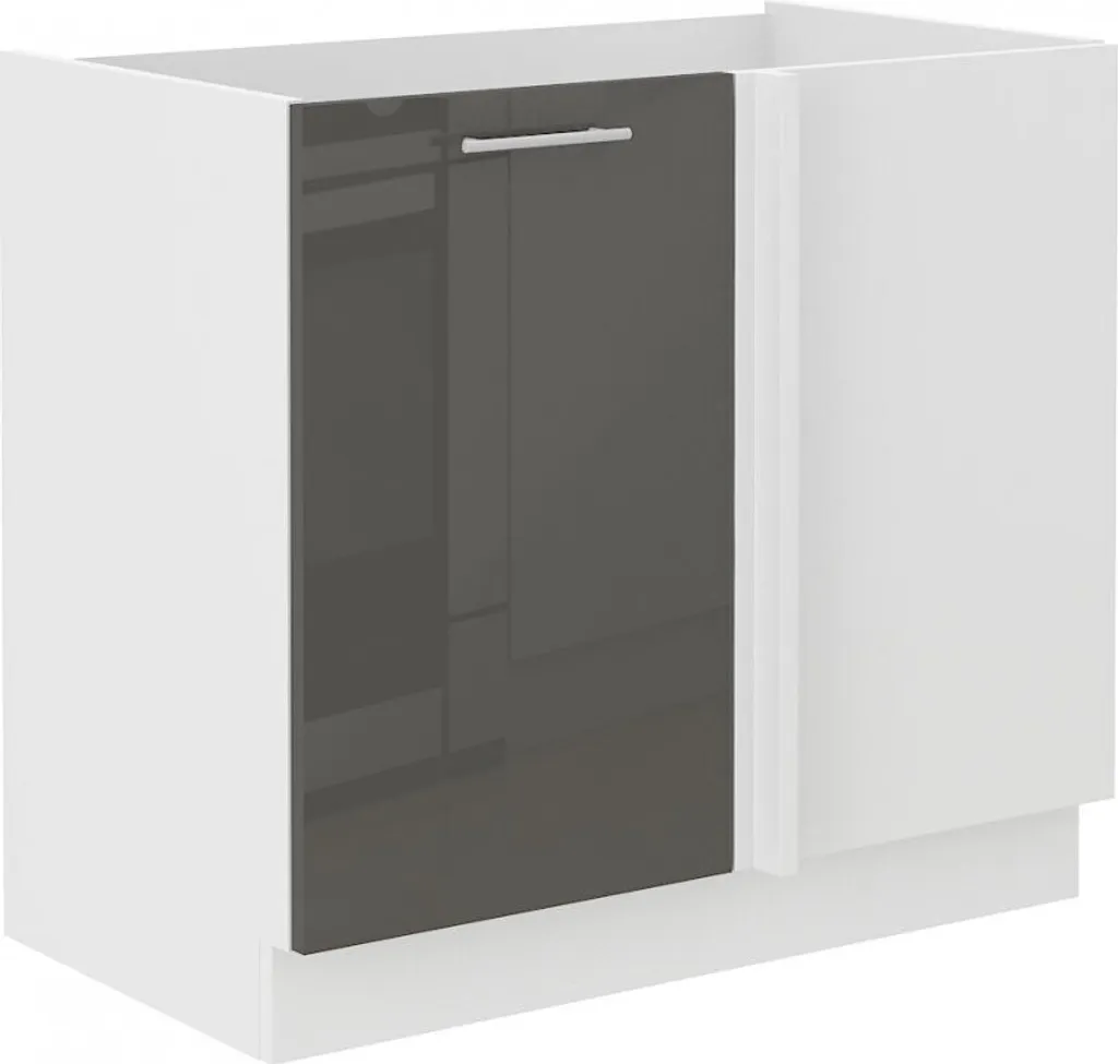 Armadietto Cucina Angolare LAJLA 105 cm | Più Spazio in Grigio e Bianco