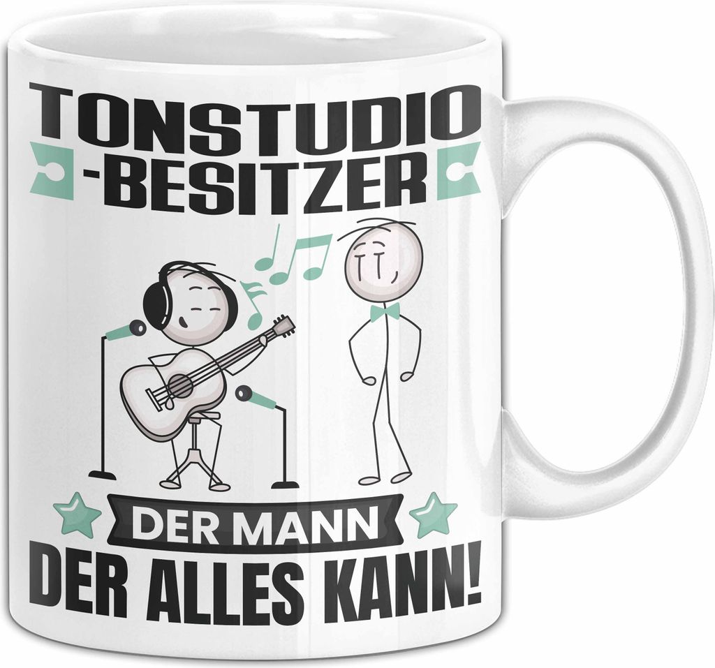 Tonstudio-Besitzer Tasse Geschenk für Tonstudio-Besitzer Der Mann Der Alles Kann Geschenkidee zum Geburtstag (Weiß)
