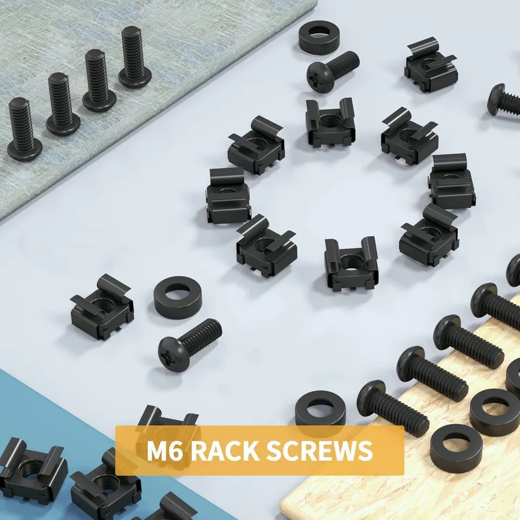Vis M6 acier haute résistance pour serveur et rack - 50 sets complets - 7