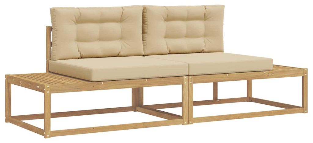 vidaXL Outdoor-Sofagarnitur Weiß 230,5 x 83 x 73 cm Polyester