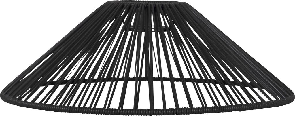 Outdoor Lampenschirm ,Vide' in Rattan-Optik, schwarz
