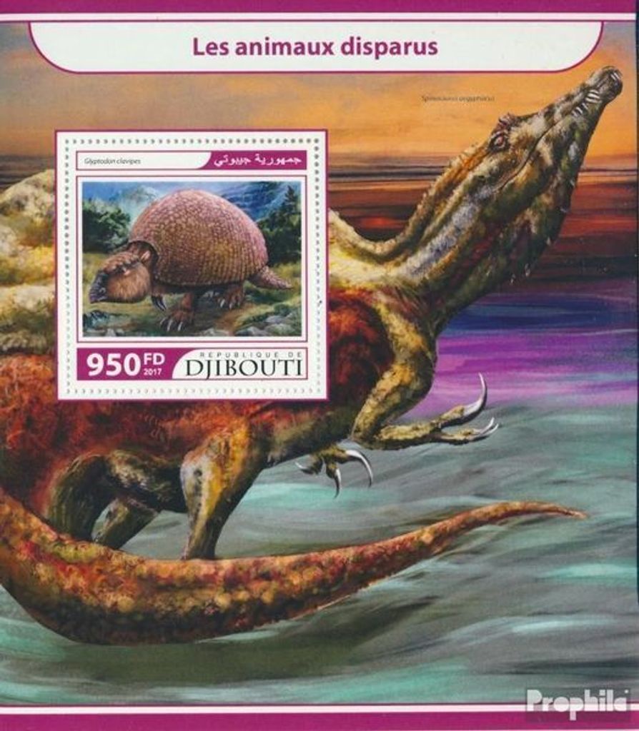 Briefmarken Dschibuti 2017 Mi Block 784 (kompl. Ausg.) postfrisch Ausgestorbene Tiere