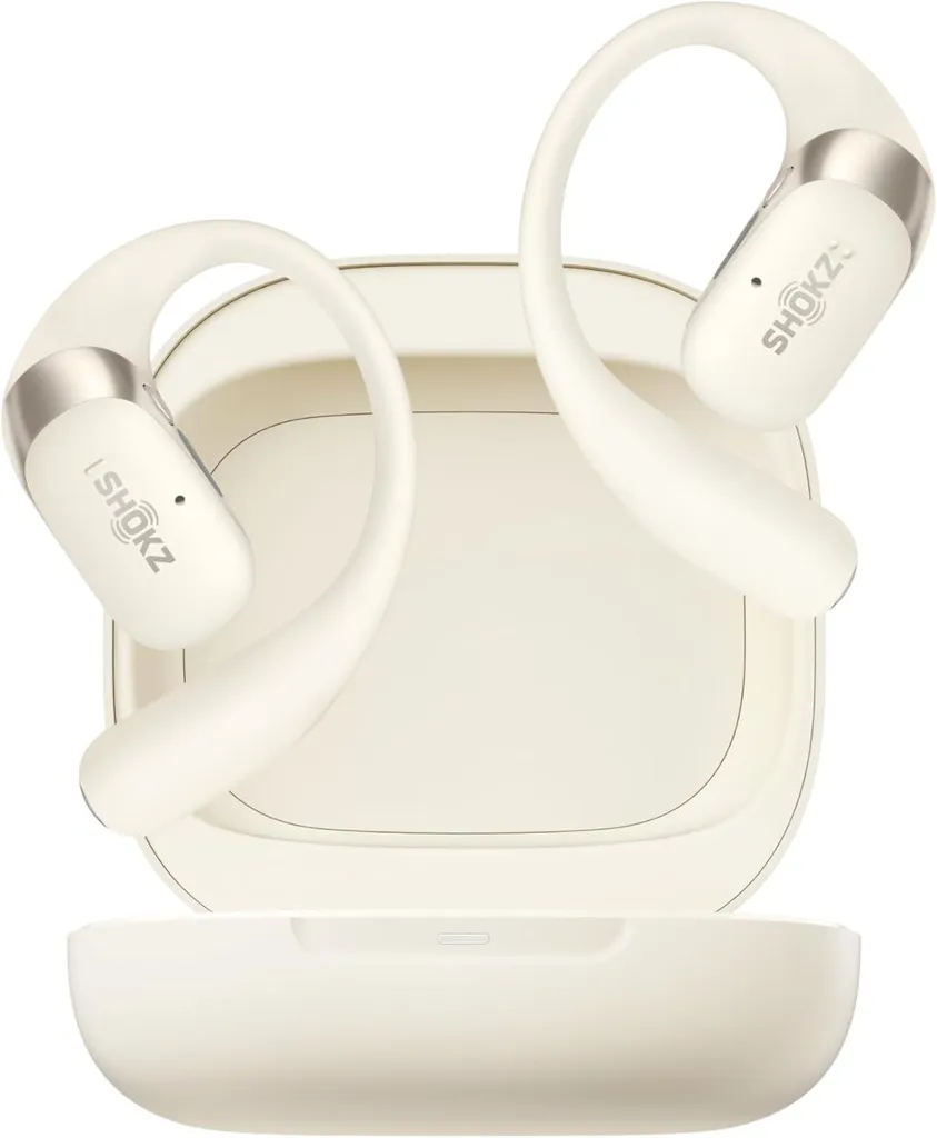 Open-Ear True-Wireless Kopfhörer mit Mikrofon, DualBoost Sound, OpenBass 2.0, 48h Akku, Schnellladung, IP55, Ohrbügel-Design inkl. Tragetasche