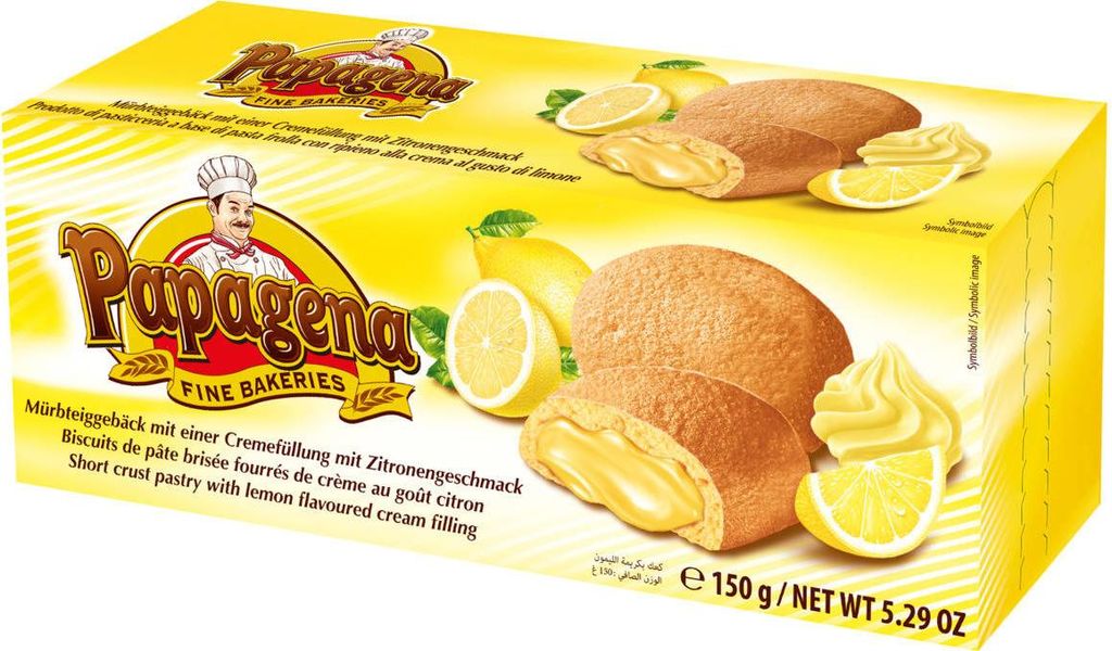 Papagena Zitronencremekekse 150 g Produktbild 