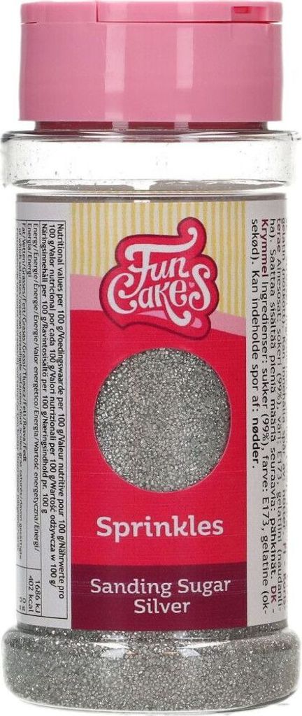 FunCakes Farbzucker / Sanding Sugar - Silber 80 g