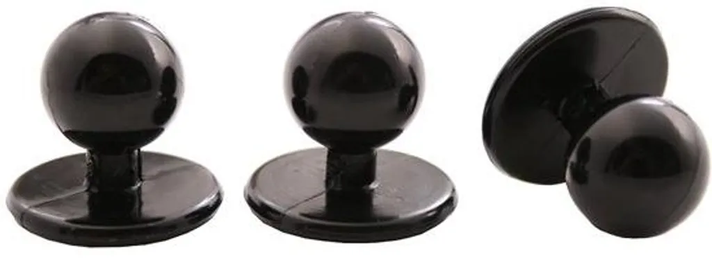 Bouton noir classique en plastique lot de 12 pièces pour mercerie DIY