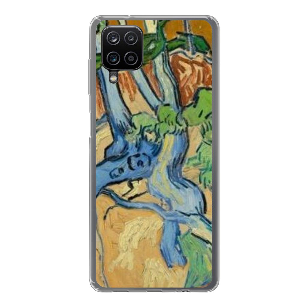 MuchoWow Handyhülle Schutzhülle Hülle für Samsung Galaxy A12 Baumwurzeln - Vincent van Gogh Silikon Softcase Handy Hülle - Bild