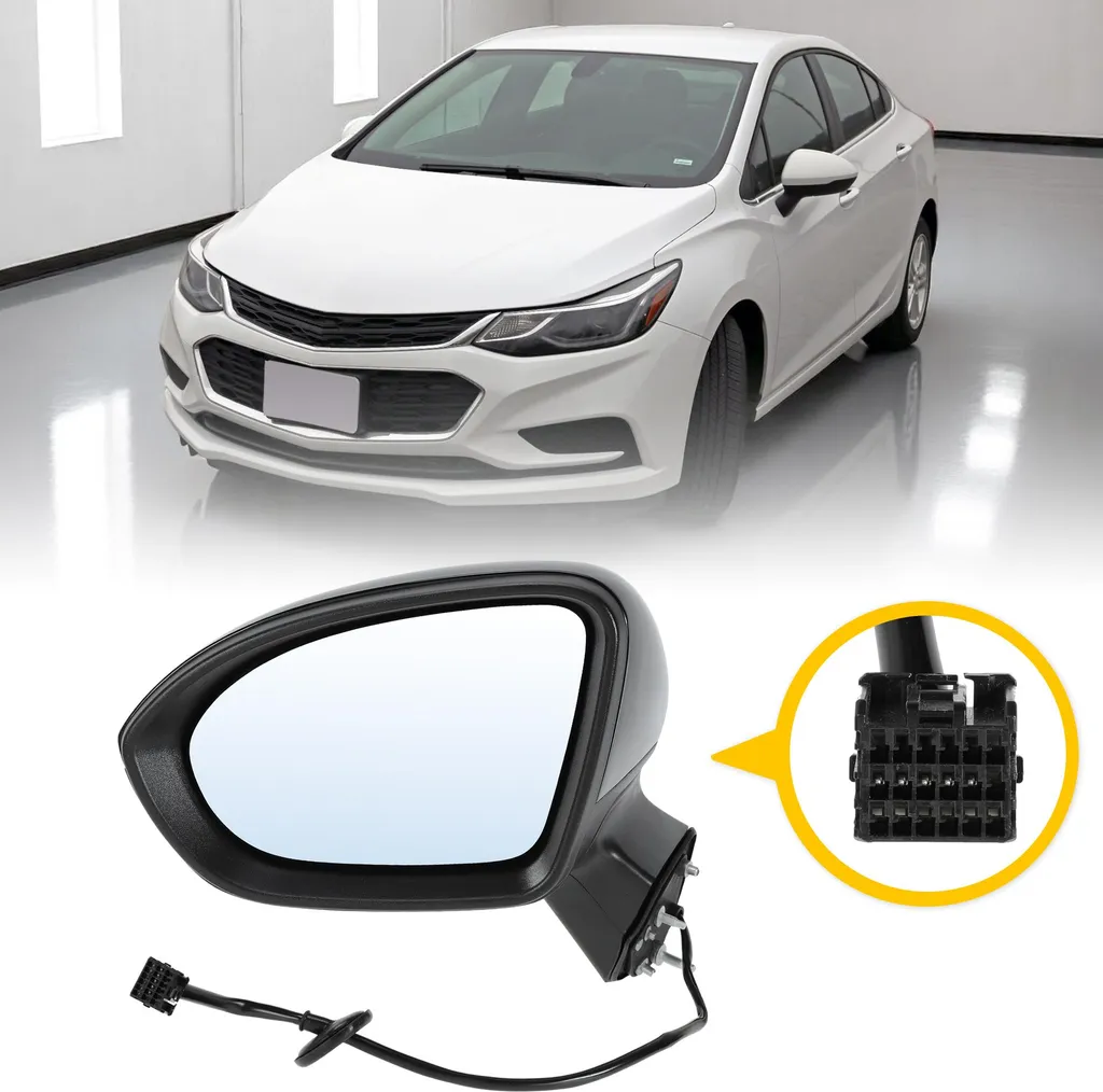 Rétroviseur Gauche Chevy Cruze 16-19 Dégivrant 5-Pin GM1320542 Noir