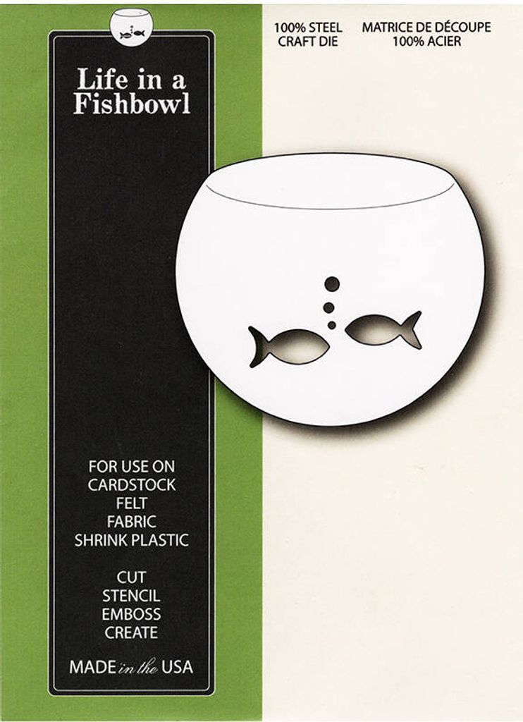 Stanzform Präge Stanzschablone Cutting Die - Poppystamps - Life in A Fishbowl Aquarium, Fische