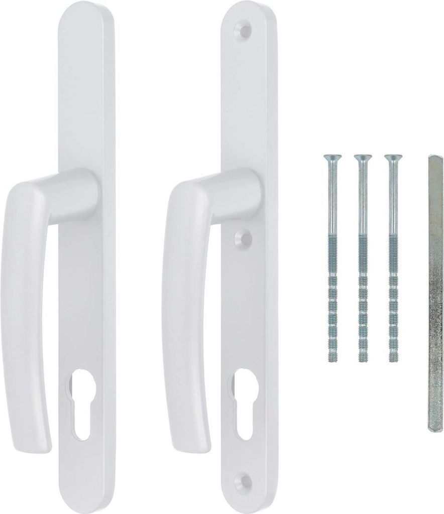Türgriff / Türdrücker / Türklinke / Drückergarnitur DHS 92mm (Schildbreite 28mm) - Weiß