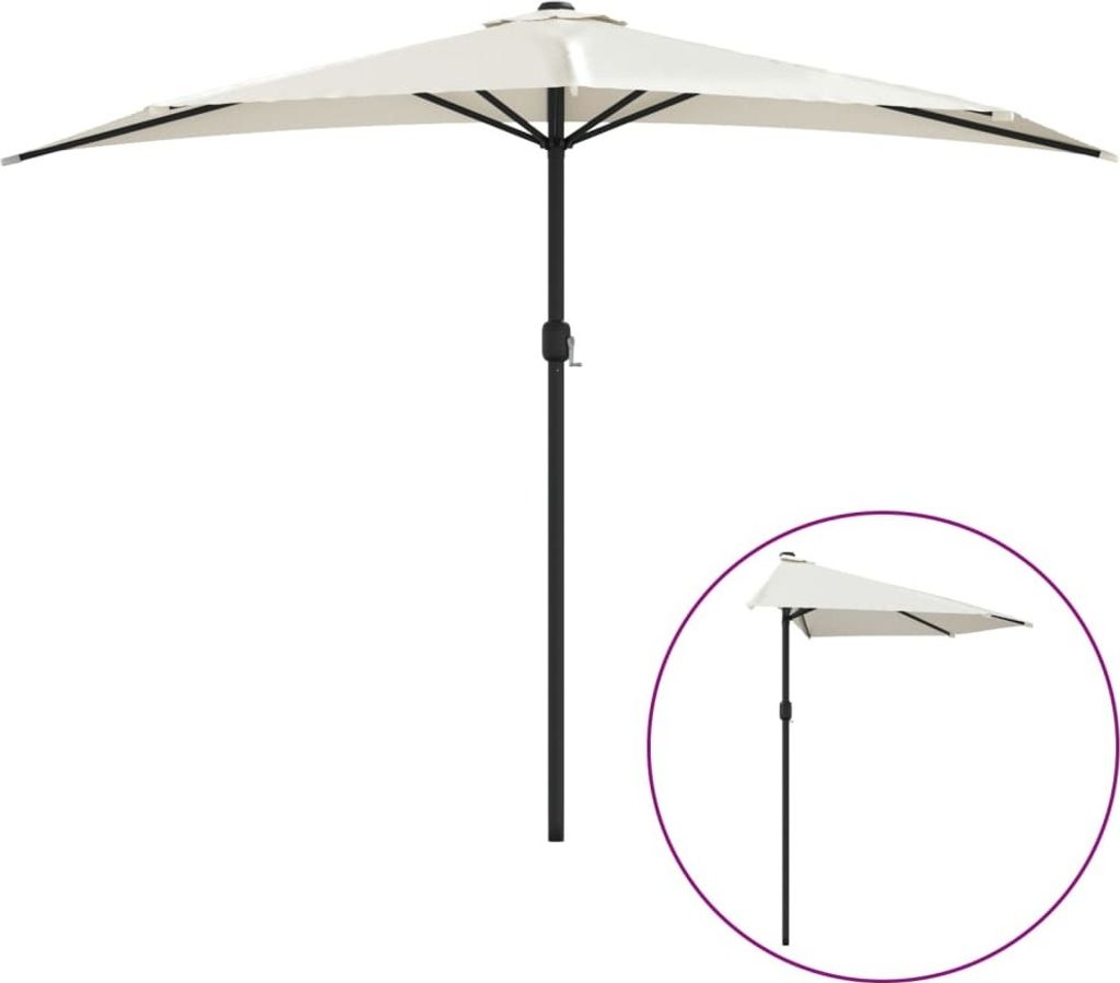 vidaXL Ombrellone da balcone con asta in alluminio color Immagine del prodotto 