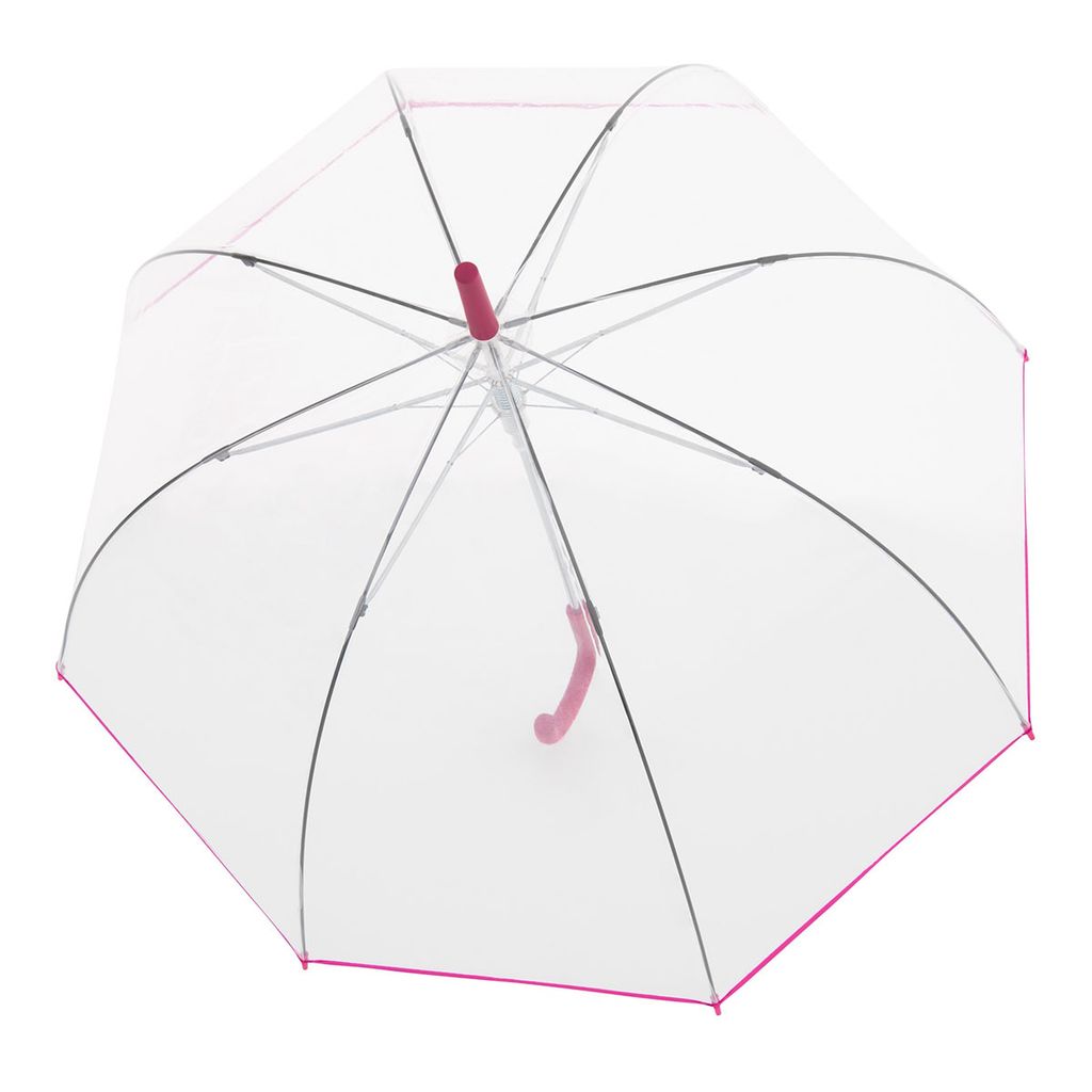 doppler Stockregenschirm Regenschirm Nizza Transparent AC Pink transparent