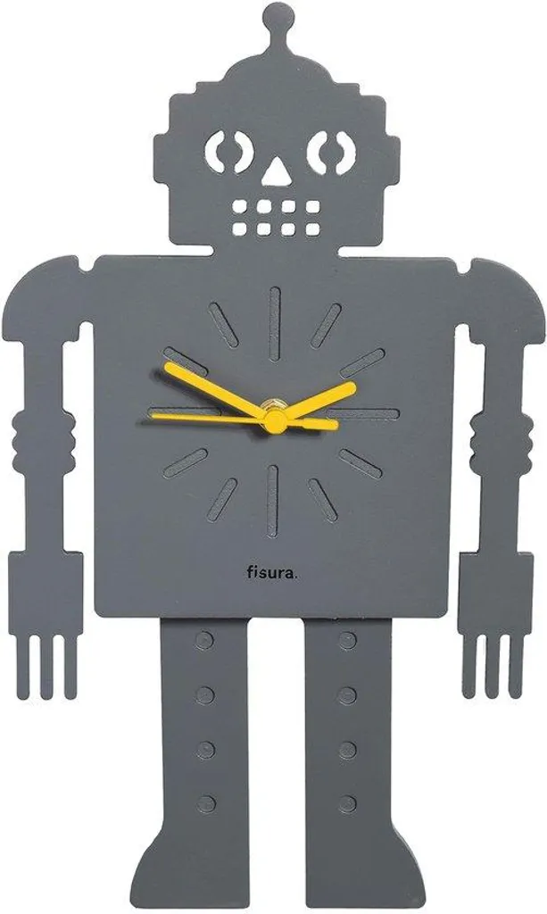 Horloge murale noire 38 cm en bois et ABS avec balancier mécanique