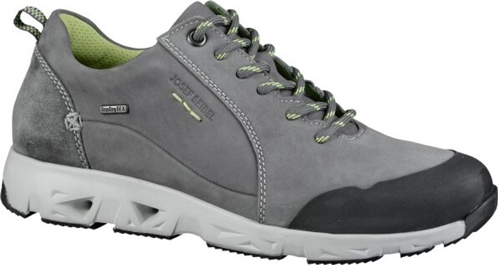 Josef Seibel Noih 52, Damen Nubukleder Halbschuhe in grau, wasserdicht und atmungsaktiv mit Top Dry Tex