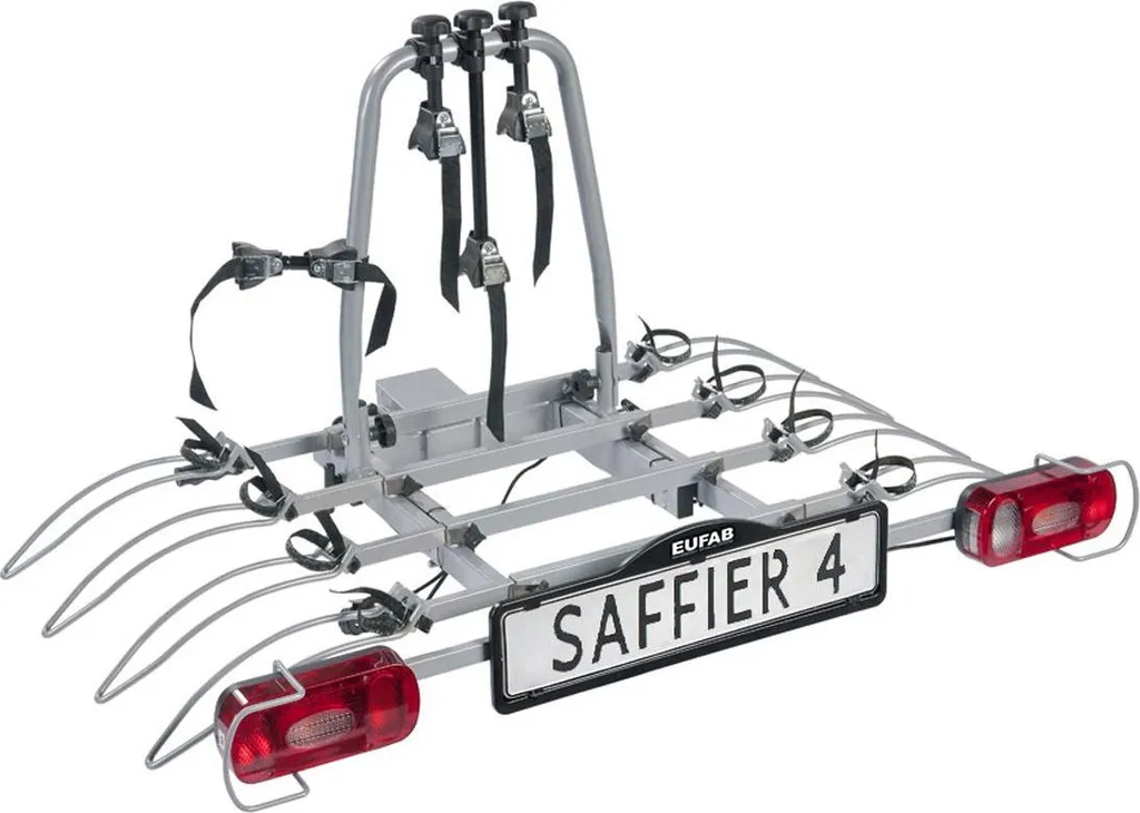 Porte-Vélos d'Attelage Eufab Saffier 4 pour 4 Vélos - Prise 7 Broches