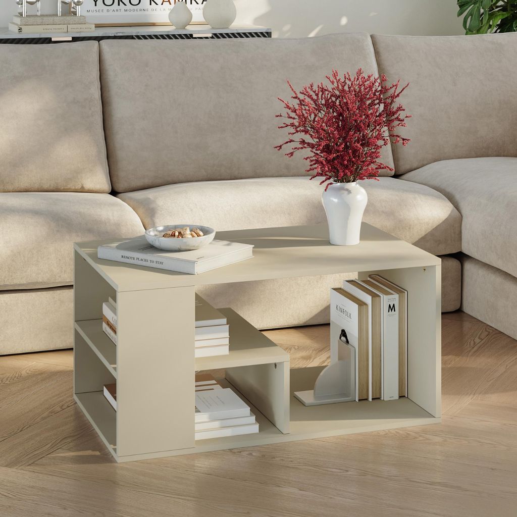 Stolik kawowy 'Antaa' do salonu 80 x 50 x 40 cm z miejscem Zdjęcie produktu 