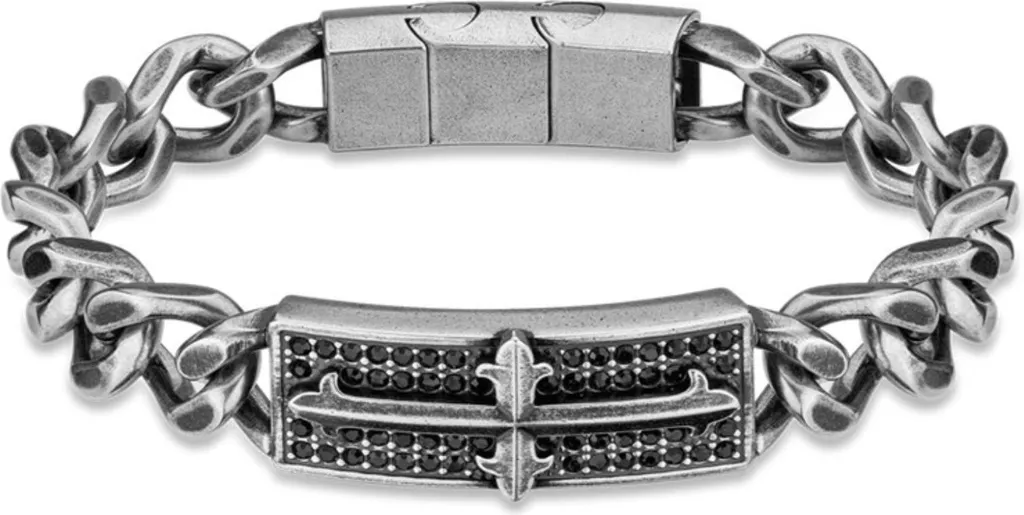 Cadeau Homme : Bracelet Police peagb2120402 en Acier Noir Tendance