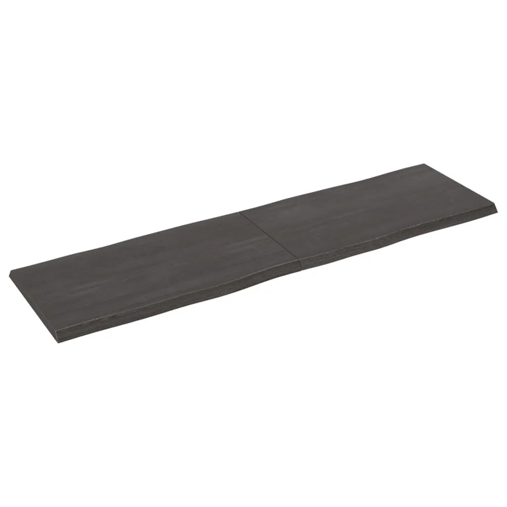 Piano Tavolo 180x50 Legno Massiccio Bordo Albero | Top Scrivania Su Misura