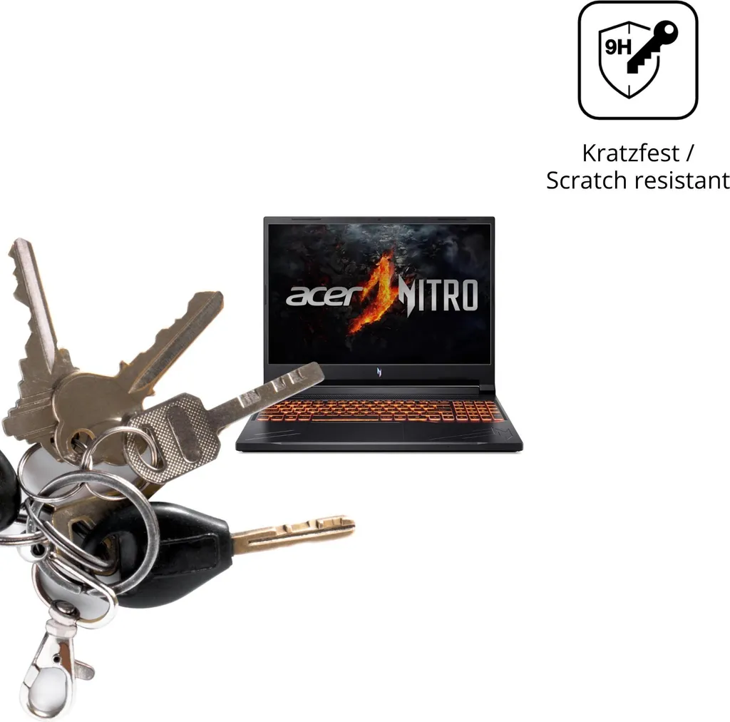 Protection écran en verre souple 9H compatible avec Acer Nitro V16