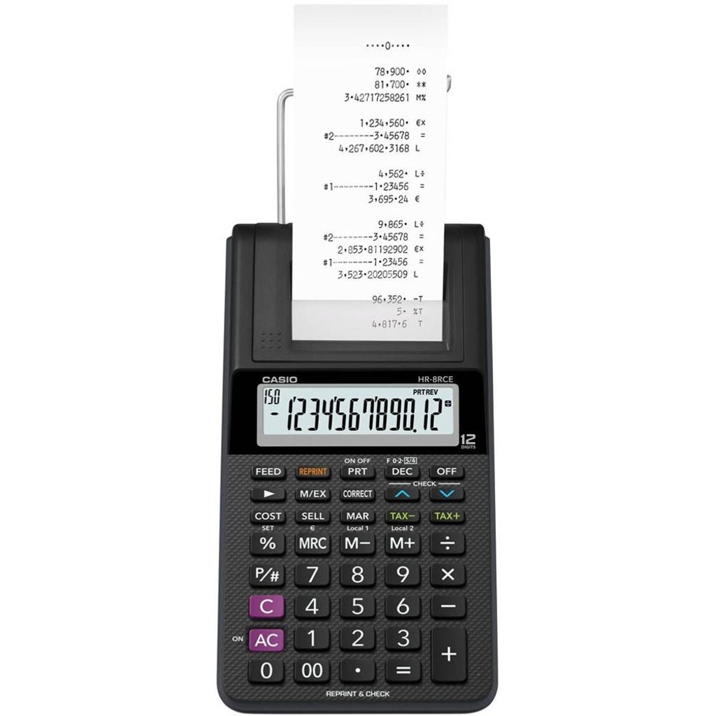 Casio HR-8RCE-BK calculatrice Bureau Calculatrice Image du produit 
